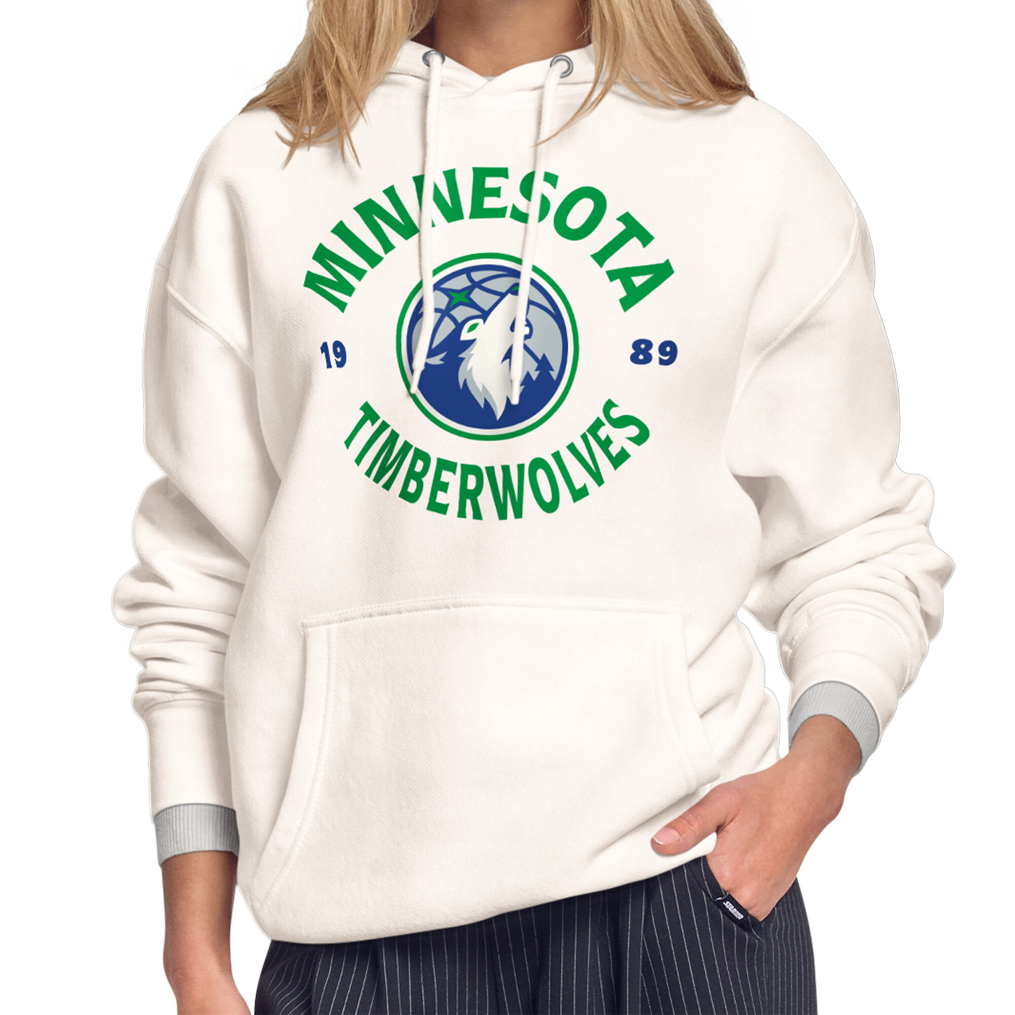 Women's Starter White Minnesota Timberwolves Founding Season Fleece Hoodie