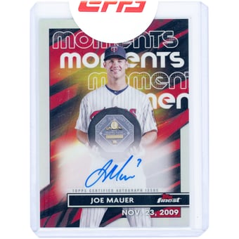 Joe Mauer Minnesota Twins Autographed 2023 Topps Finest Moments #FMA-JM Card