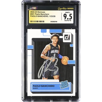 Paolo Banchero Orlando Magic Autographed 2022-23 Panini Donruss Rated Rookie #201 CGC Authenticated /10 Rookie Card