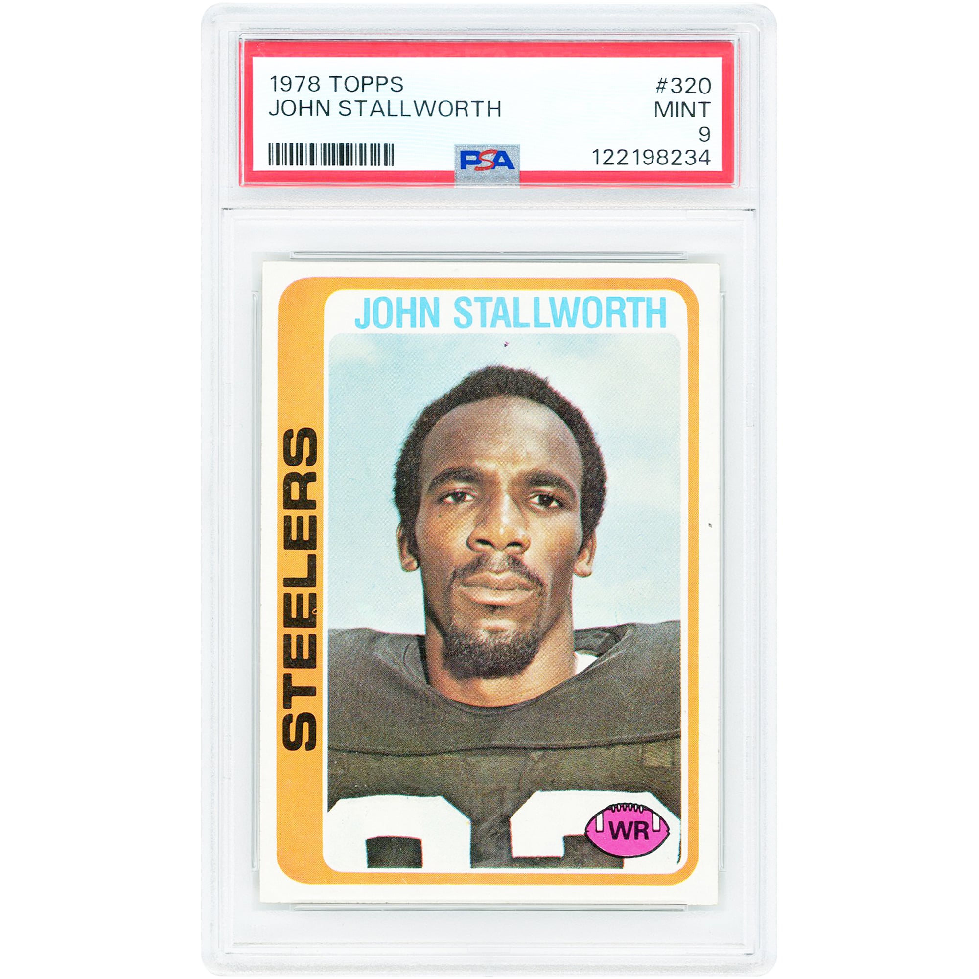 John Stallworth Pittsburgh Steelers 1978 Topps #320 PSA Authenticated 9 Rookie Card. rookie card picture