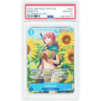 Rebecca 2023 One Piece Royal Blood Alternate Art #OP10-058 PSA Authenticated 10 Card