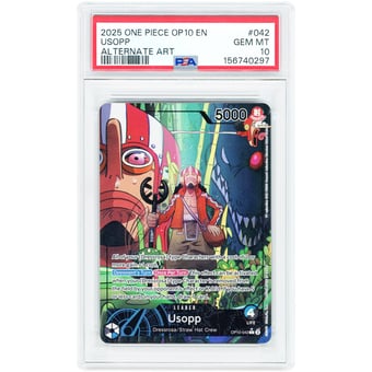 Usopp 2025 One Piece Royal Blood Alternate Art #OP10-042 PSA Authenticated 10 Card