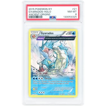 Gyarados 2015 Pokemon Ancient Origins Holo Rare #21 PSA Authenticated 8 Card