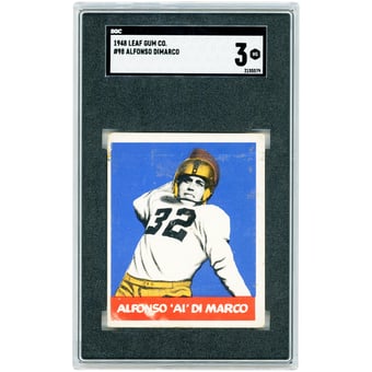 Alfonso Di Marco Iowa Hawkeyes 1948 Leaf Gum Co. #98 SGC Authenticated 3 Rookie Card