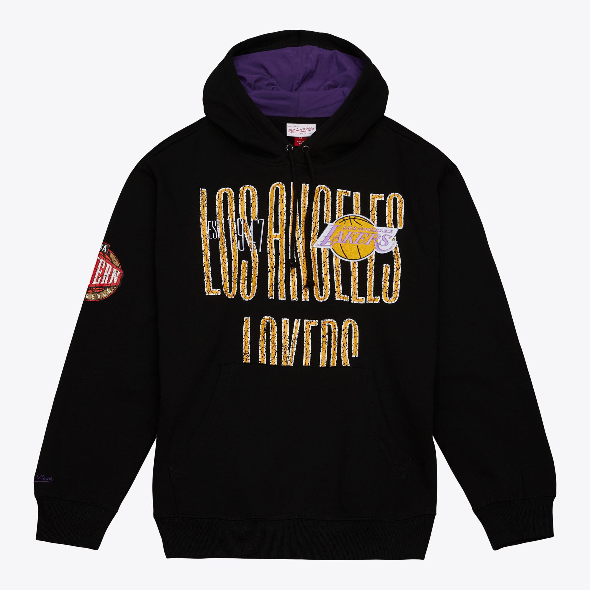 Sudadera de forro polar Mitchell & Ness Team Og 2.0 de Los Angeles Lakers - Negra - Para hombre