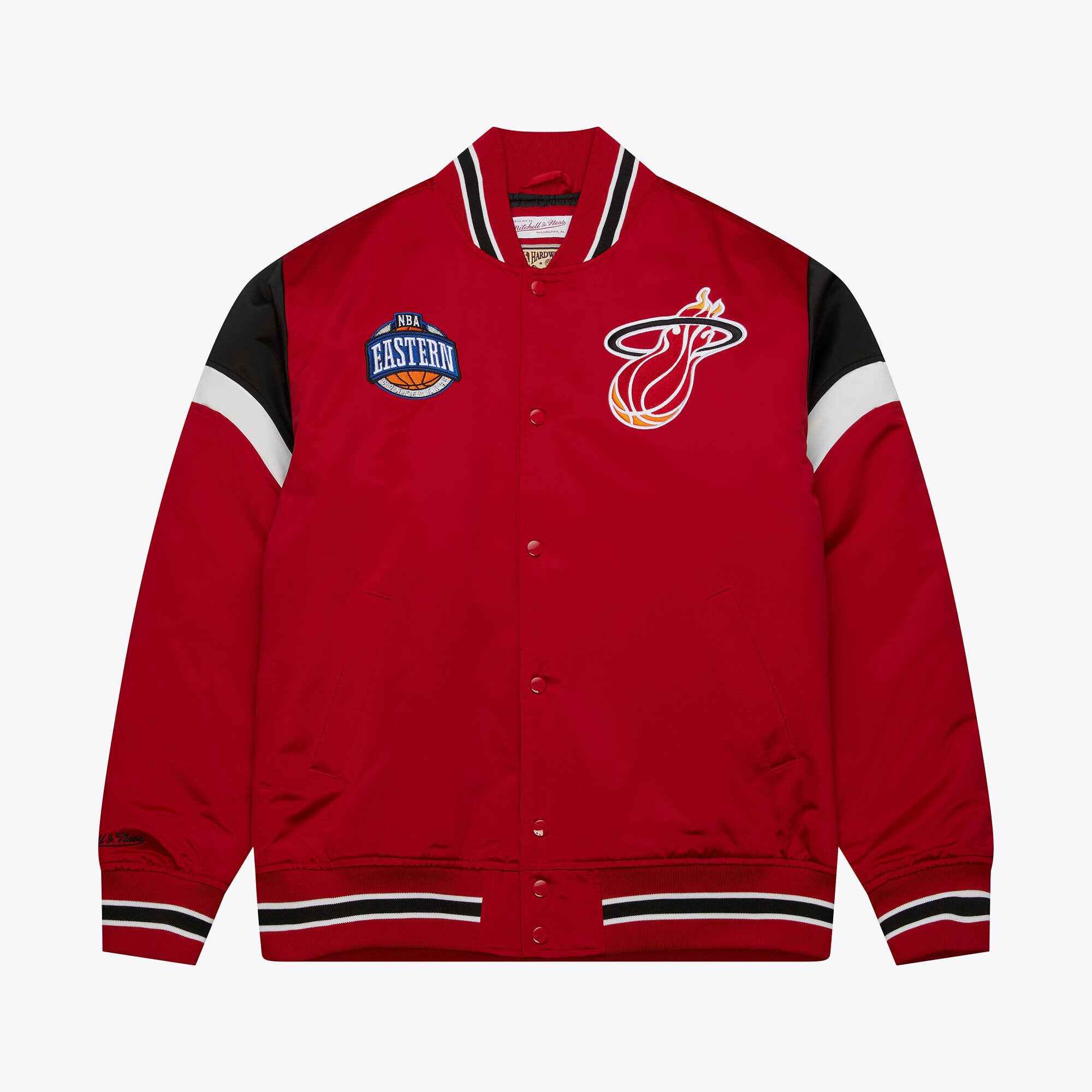 Miami Heat Mitchell & Ness schwere Satinjacke – Scharlachrot – Herren