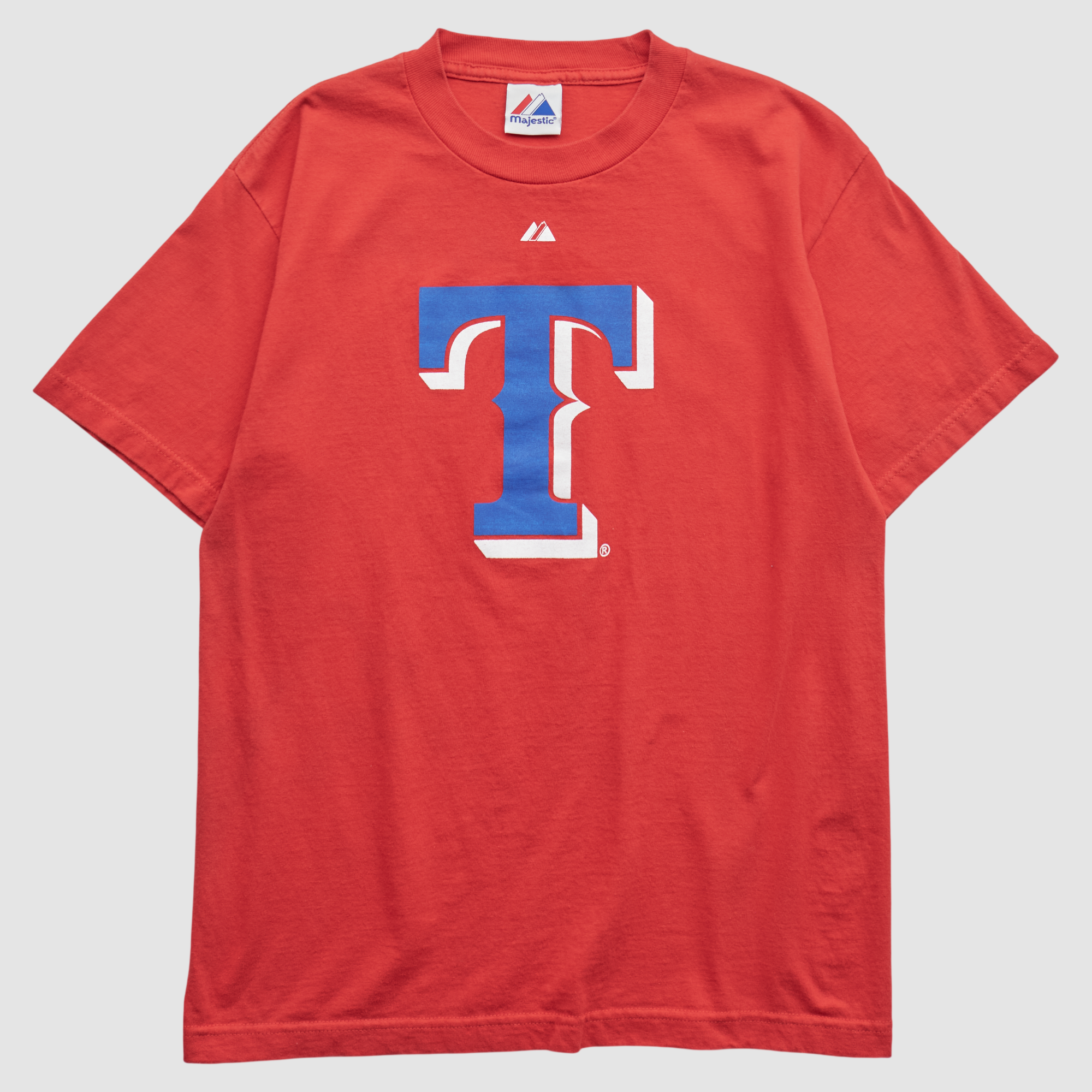 Texas Rangers Majestic 2010s T-shirt – Red – S by Fanatics Real Vintage