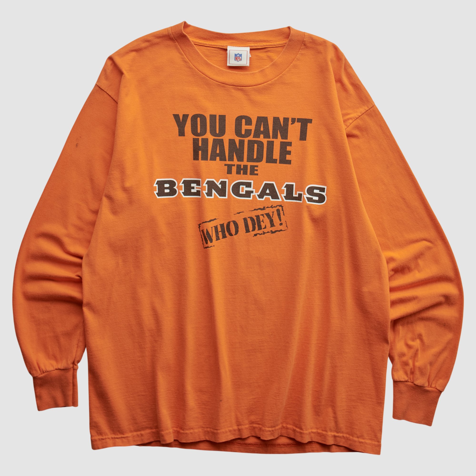 Cincinnati Bengals NFL 2000s Long Sleeve T-shirt - Orange - 4XL by Fanatics Real Vintage