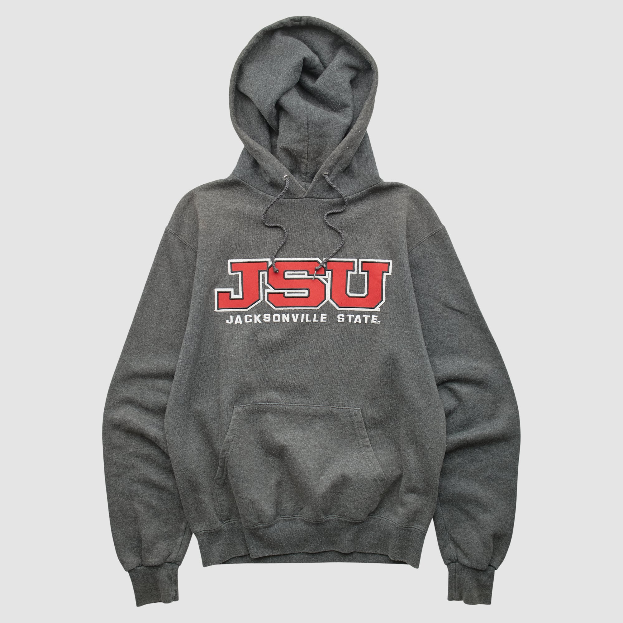 Jacksonville State Gamecocks Champion 2000s Hooded Pullover Sweatshirt - Dark Heather Gray - XS by Fanatics Real Vintage