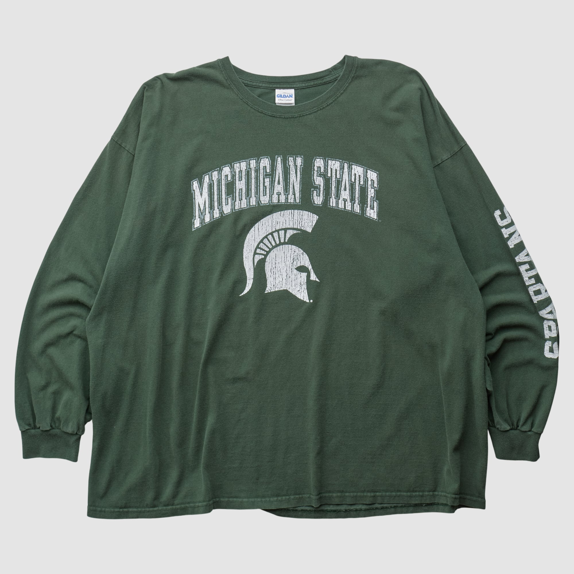 Michigan State Spartans Gildan 2000s Long Sleeve T-shirt - Green - 3XL by Fanatics Real Vintage