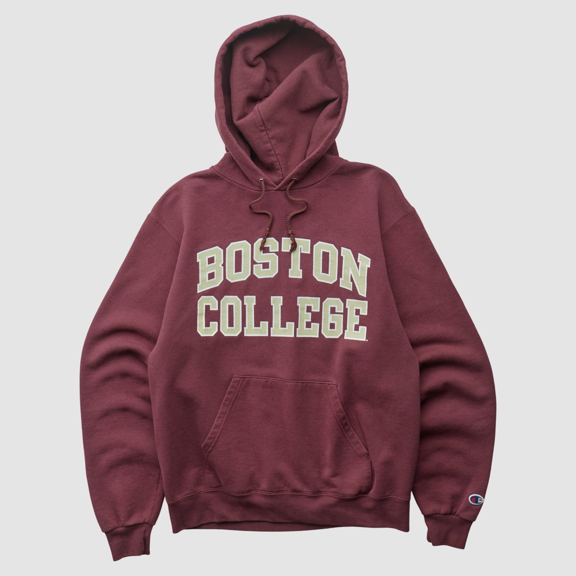 Boston College Eagles Champion 2000s Hooded Pullover Sweatshirt - Maroon - XS by Fanatics Real Vintage