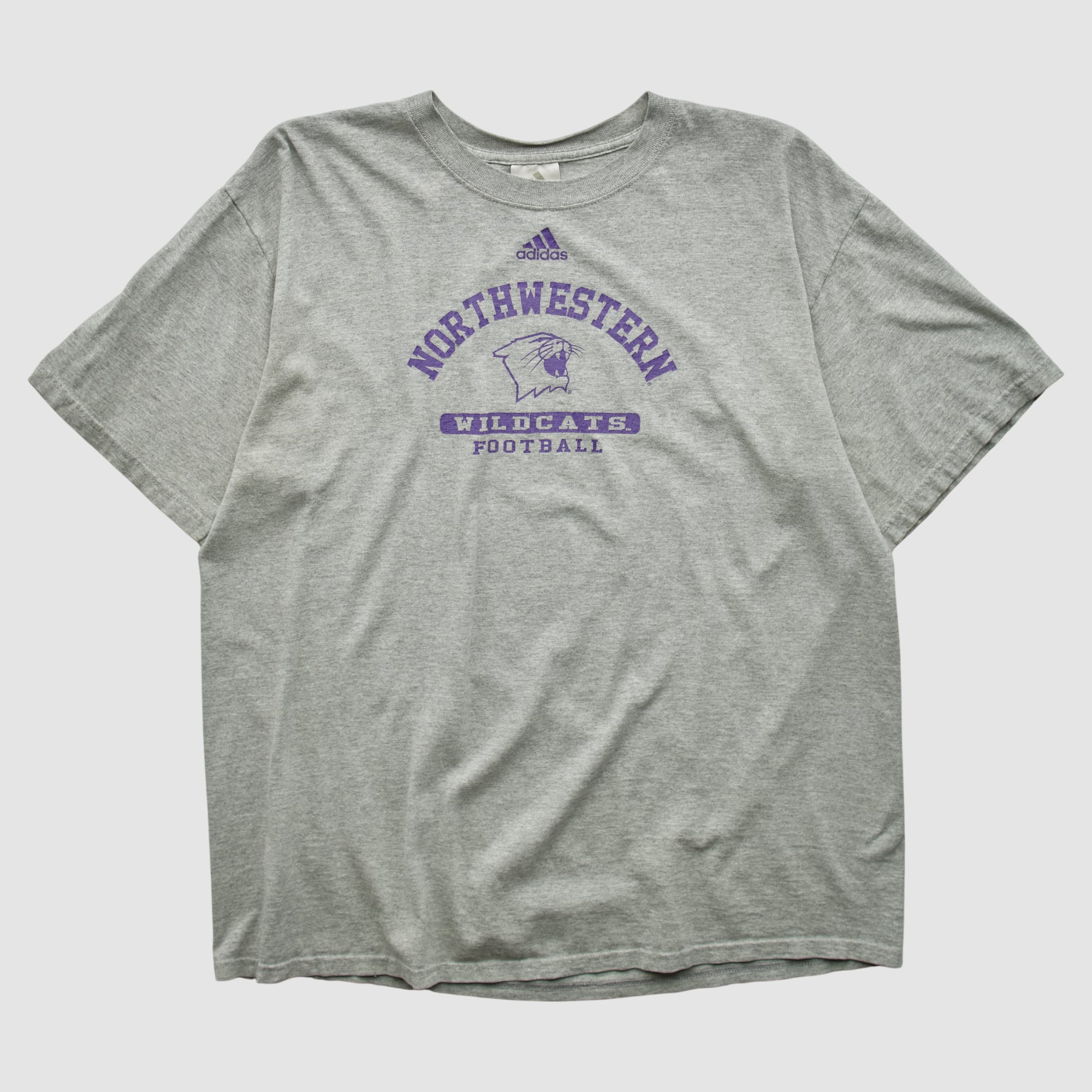 Northwestern Wildcats Adidas 2000s T-shirt - Heather Gray - M by Fanatics Real Vintage