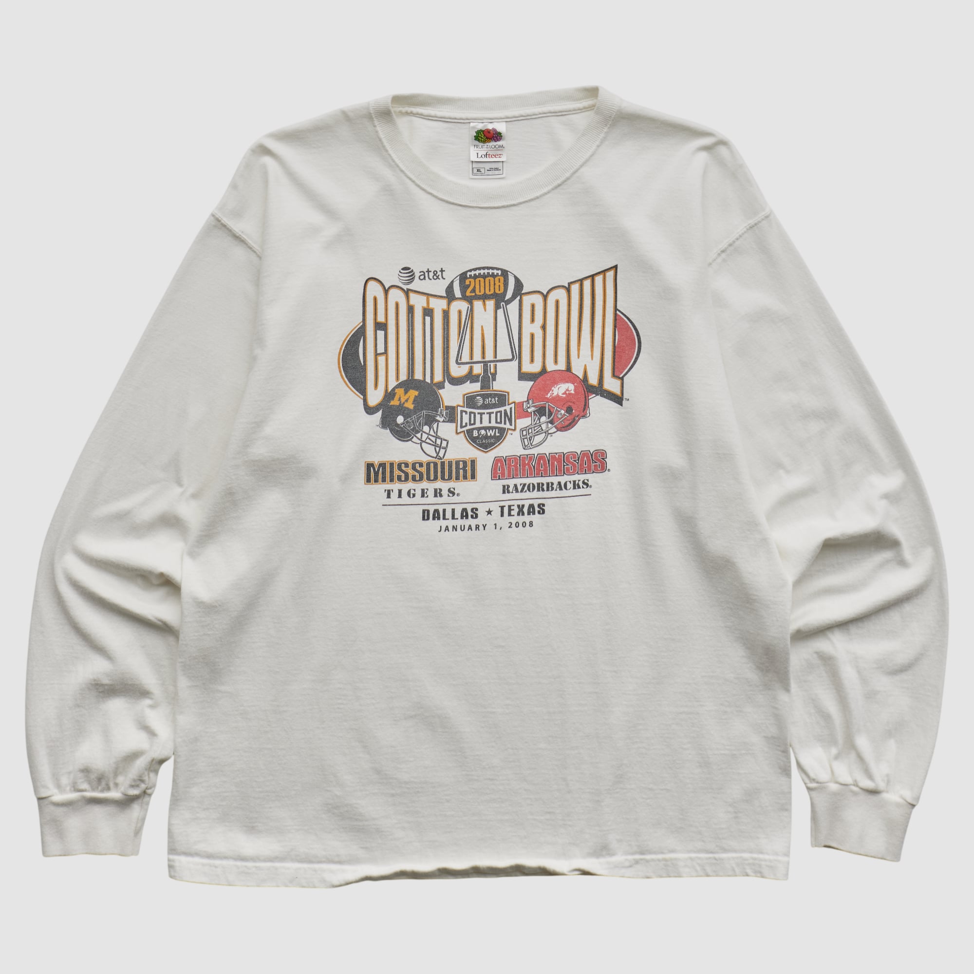 Cotton Bowl Fruit of the Loom 2008 Long Sleeve T-shirt - White - L by Fanatics Real Vintage