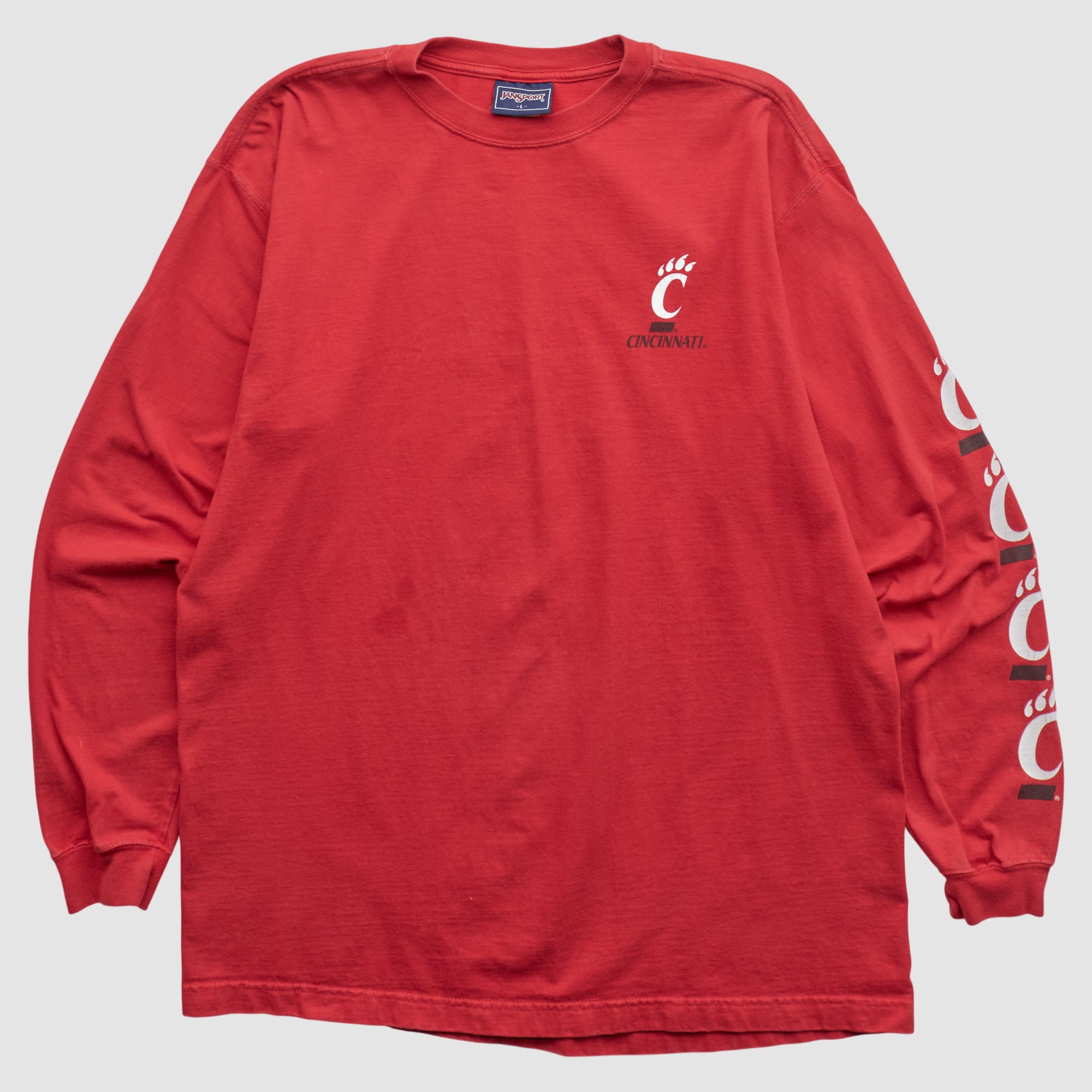 Cincinnati Bearcats Jansport 2000s Long Sleeve T-shirt - Red - L by Fanatics Real Vintage