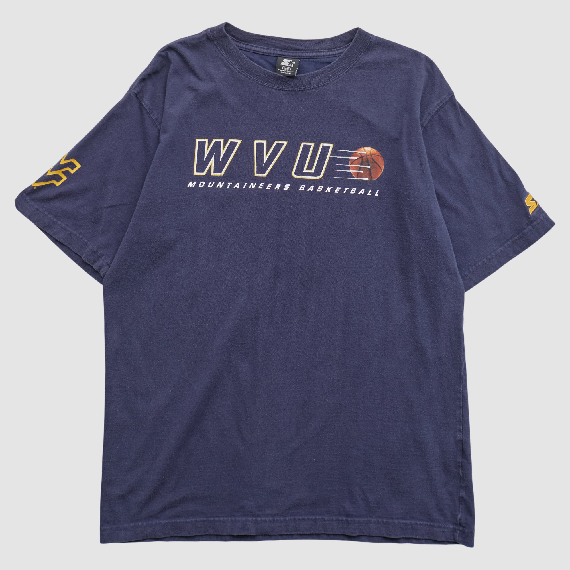 West Virginia Mountaineers Starter 2000s T-shirt - Navy - S by Fanatics Real Vintage