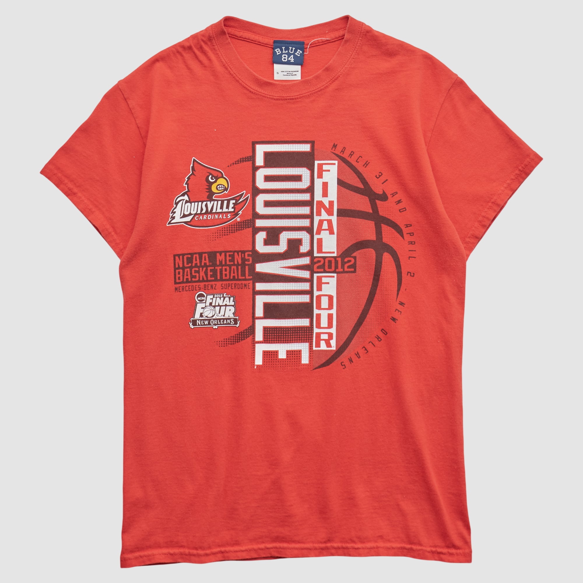 Louisville Cardinals Blue 84 2012 T-shirt - Red - XS by Fanatics Real Vintage