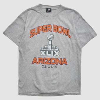 Super Bowl XLIX NFL 2015 T-shirt - Gray - XS by Fanatics Real Vintage