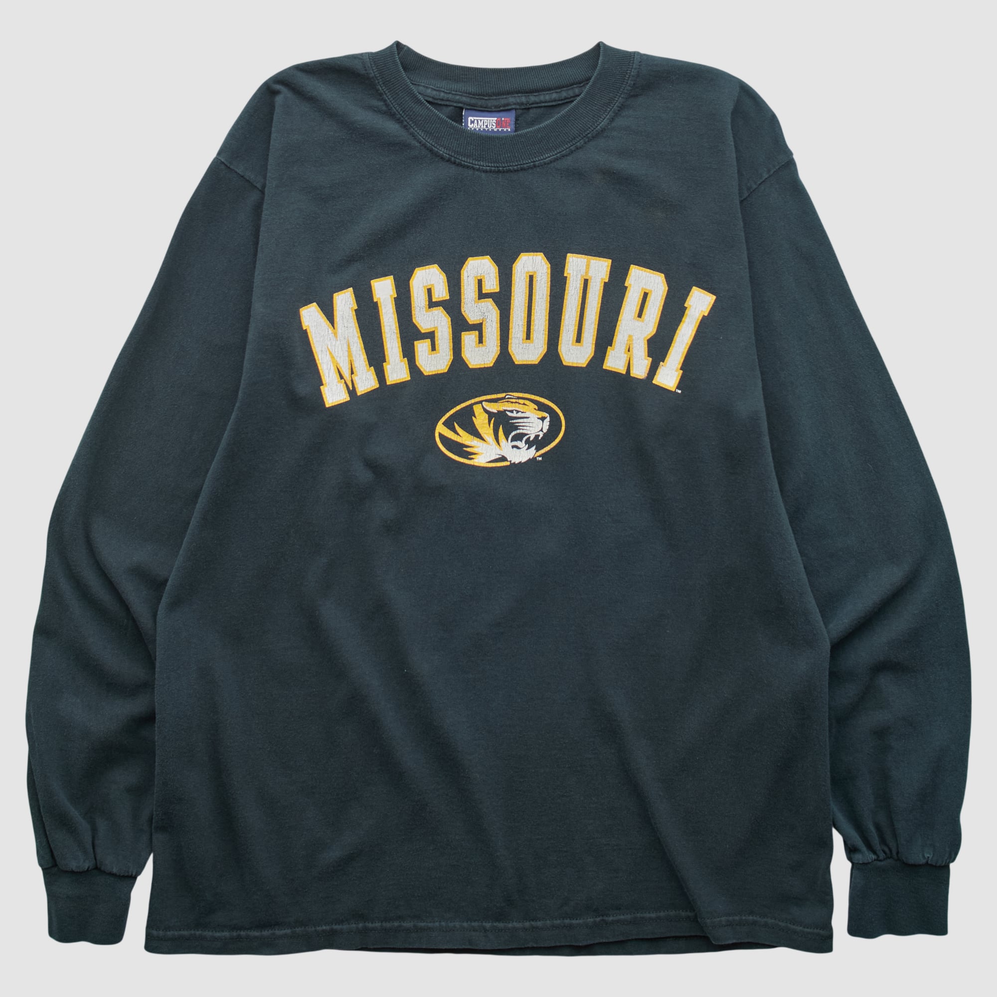 Missouri Tigers Campus One 2000s Long Sleeve T-shirt - Black - S by Fanatics Real Vintage