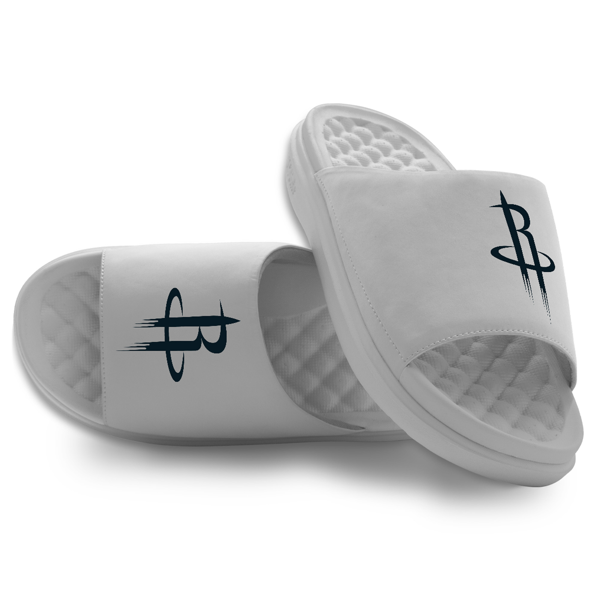 Unisex ISlide Houston Rockets Primary Blackout Logo Motive Slide Sandals