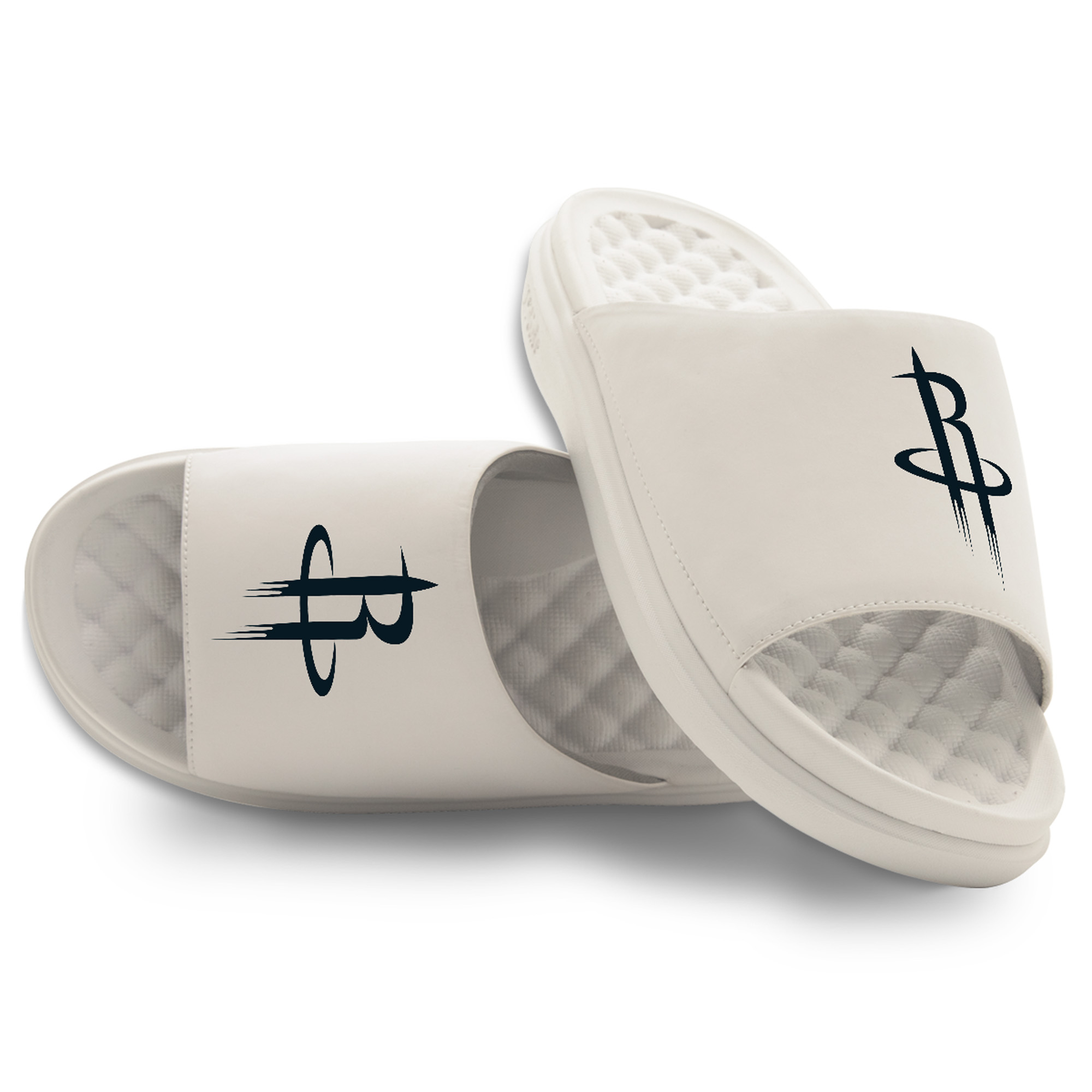 Unisex ISlide Houston Rockets Primary Blackout Logo Motive Slide Sandals