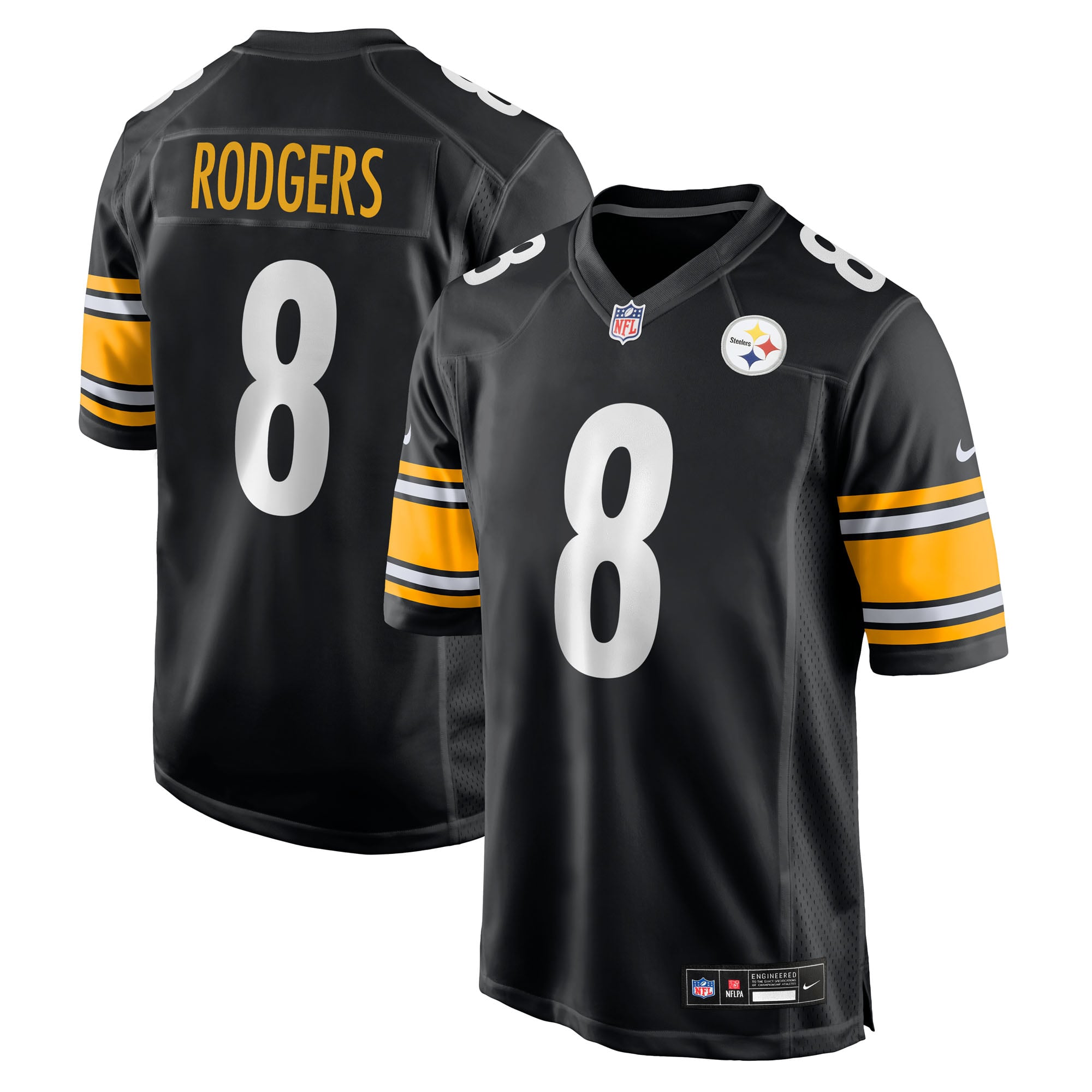 Maglia Pittsburgh Steelers Nike Game Home - Nera - Aaron Rodgers - Uomo
