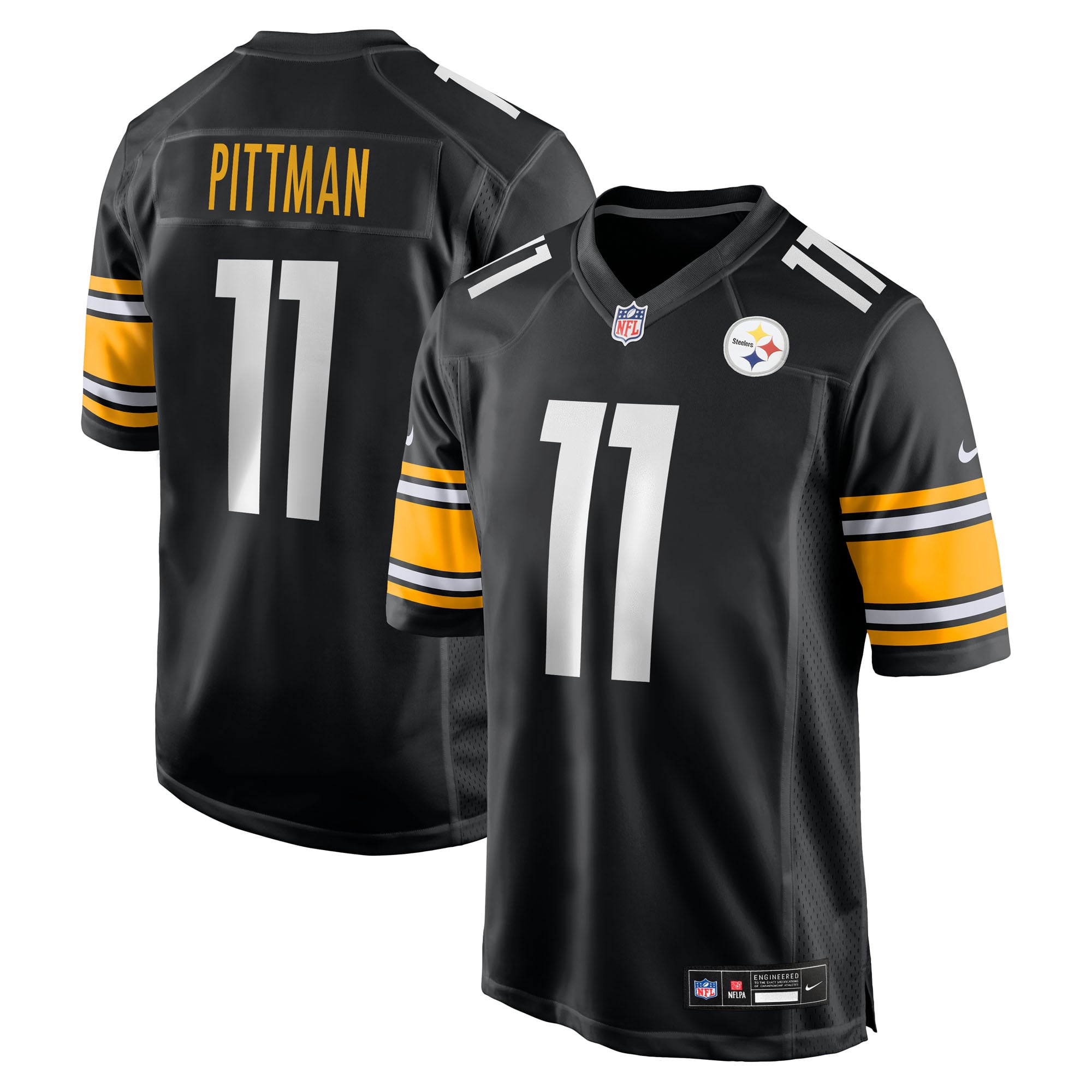Maglia da gioco casalinga dei Pittsburgh Steelers Nike - Nera - Michael Pittman Jr. - Uomo