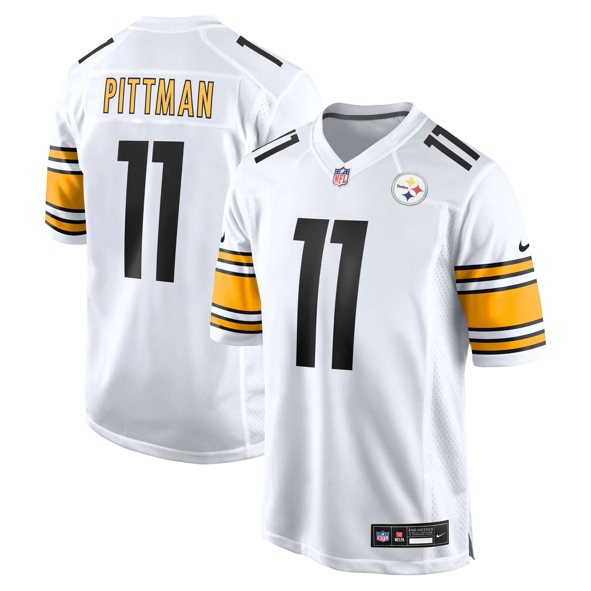 Maglia da trasferta Nike dei Pittsburgh Steelers - Bianca - Michael Pittman Jr. - Uomo