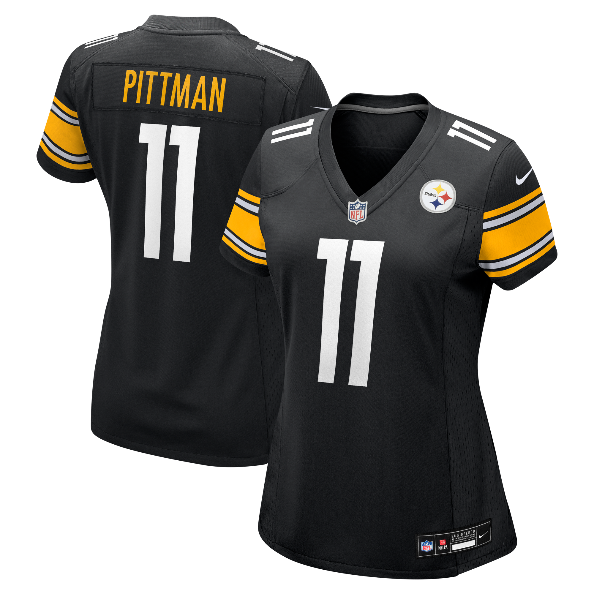 Maglia da gioco casalinga dei Pittsburgh Steelers Nike - Nera - Michael Pittman Jr. - Donna