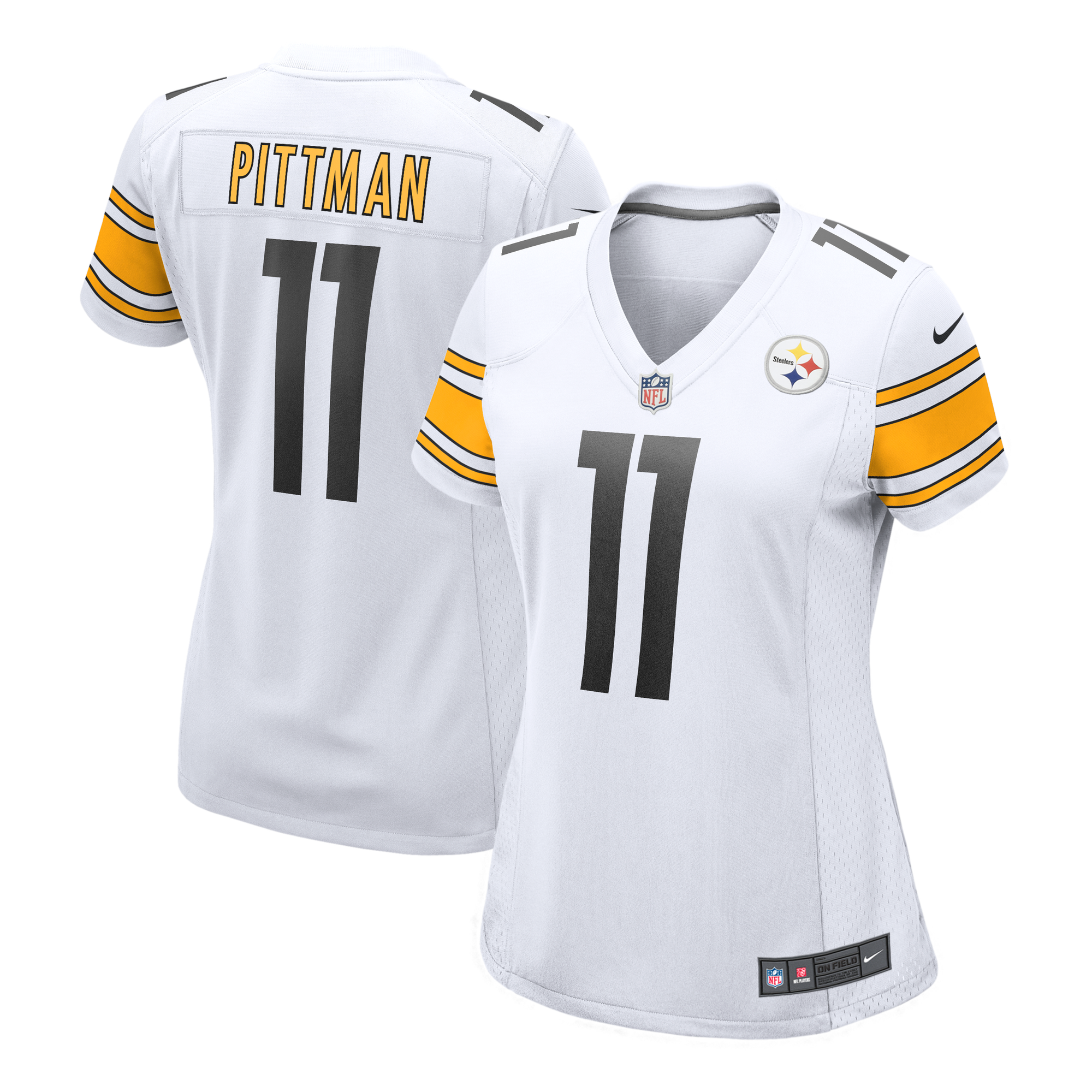 Maglia Pittsburgh Steelers Nike Game Road - Bianco - Michael Pittman Jr. - Donna