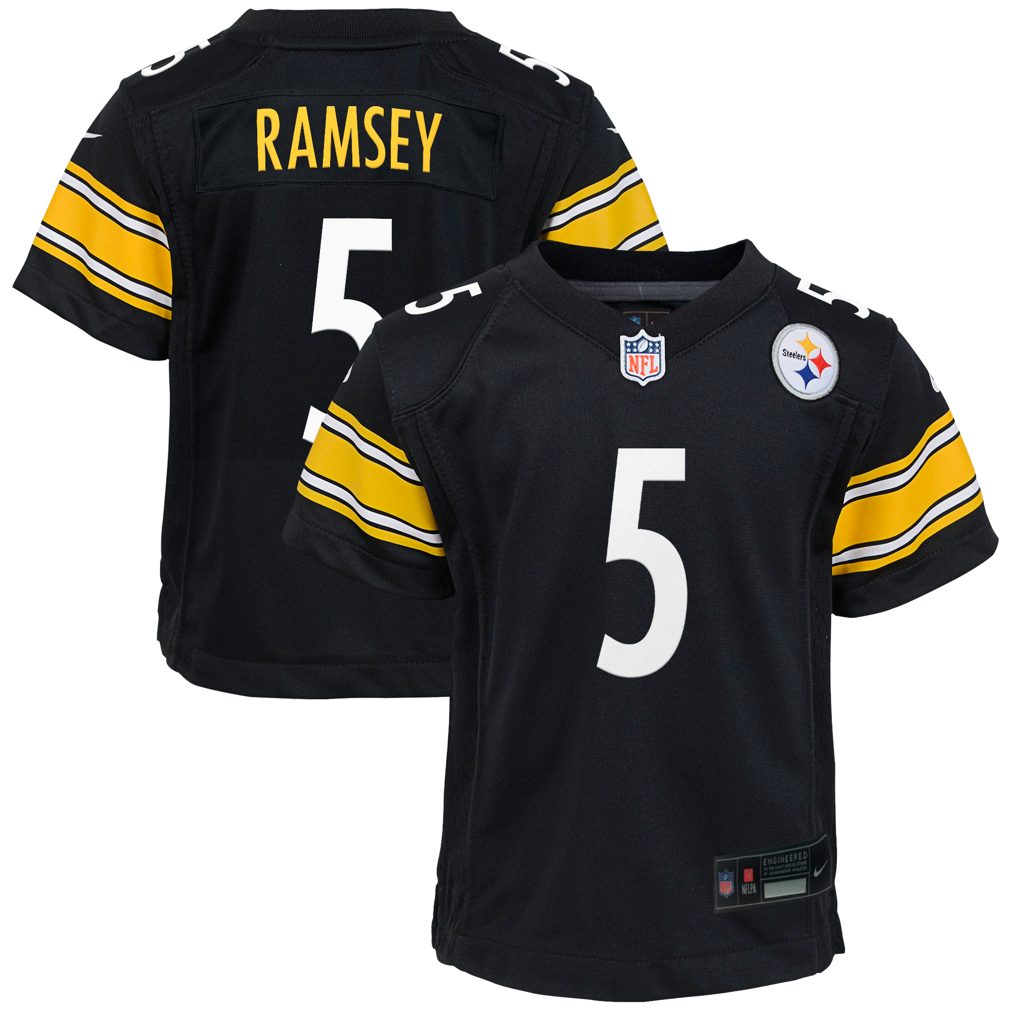 Maglia Pittsburgh Steelers Nike Game Home - Nero - Jalen Ramsey - Ragazzi