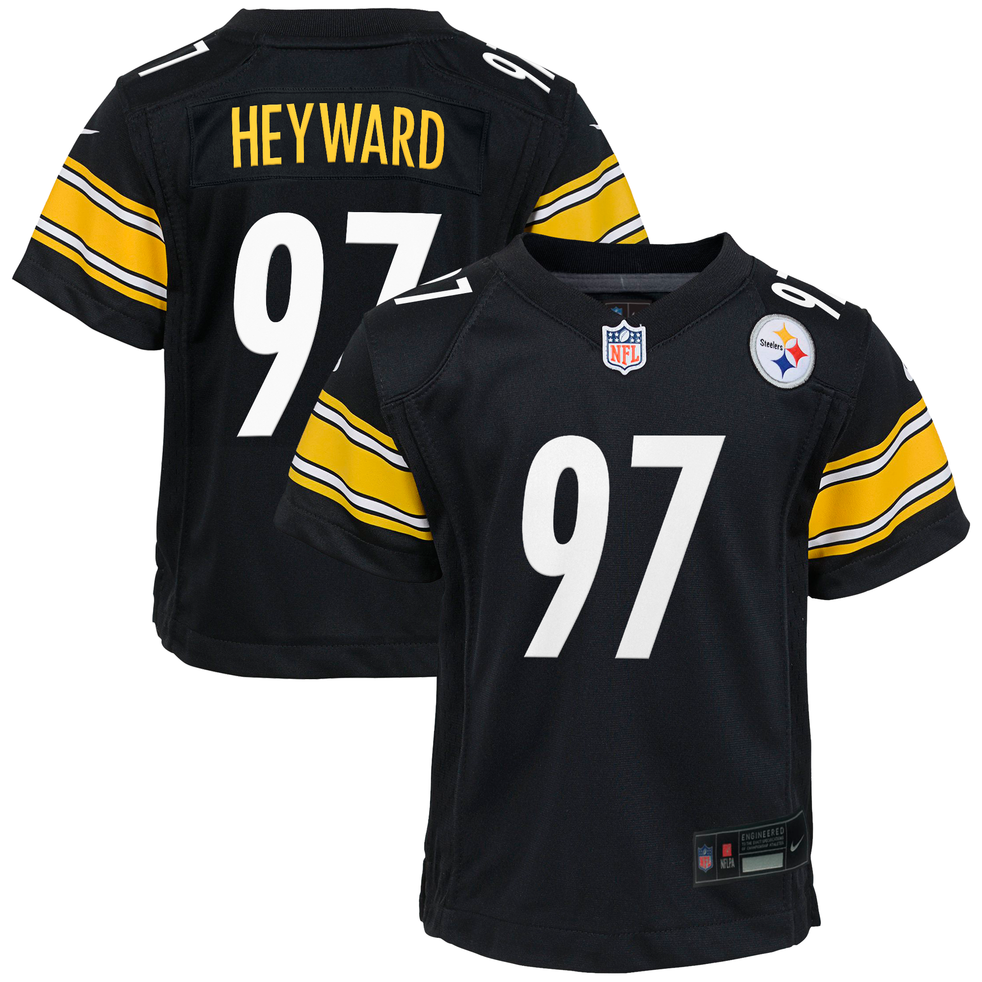 Maglia Pittsburgh Steelers Nike Game Home - Nero - Cameron Heyward - Ragazzi