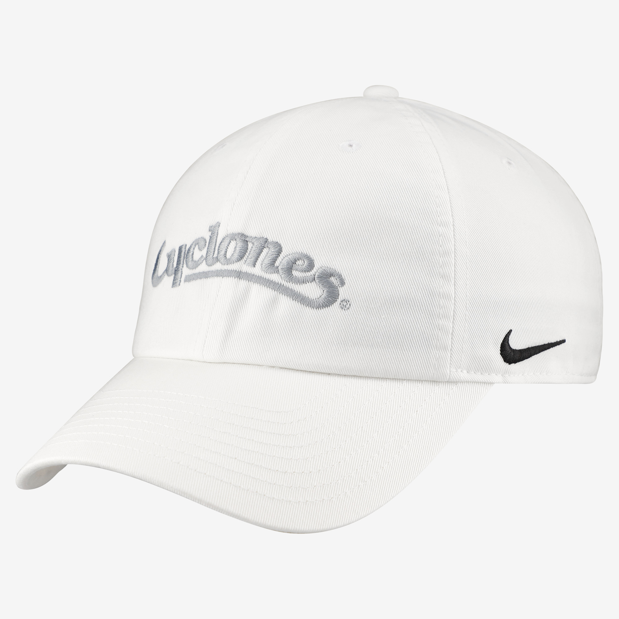 Unisex Nike  Iowa State Cyclones White Club Adjustable Hat