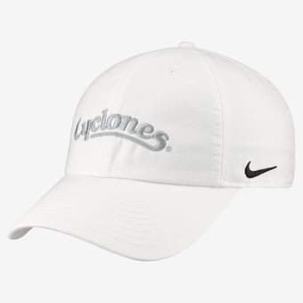 Unisex Nike  Iowa State Cyclones White Club Adjustable Hat