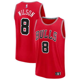 Men's Fanatics Caleb Wilson Red Chicago Bulls 2026 NBA Draft First Round Pick Fast Break Jersey - Icon Edition