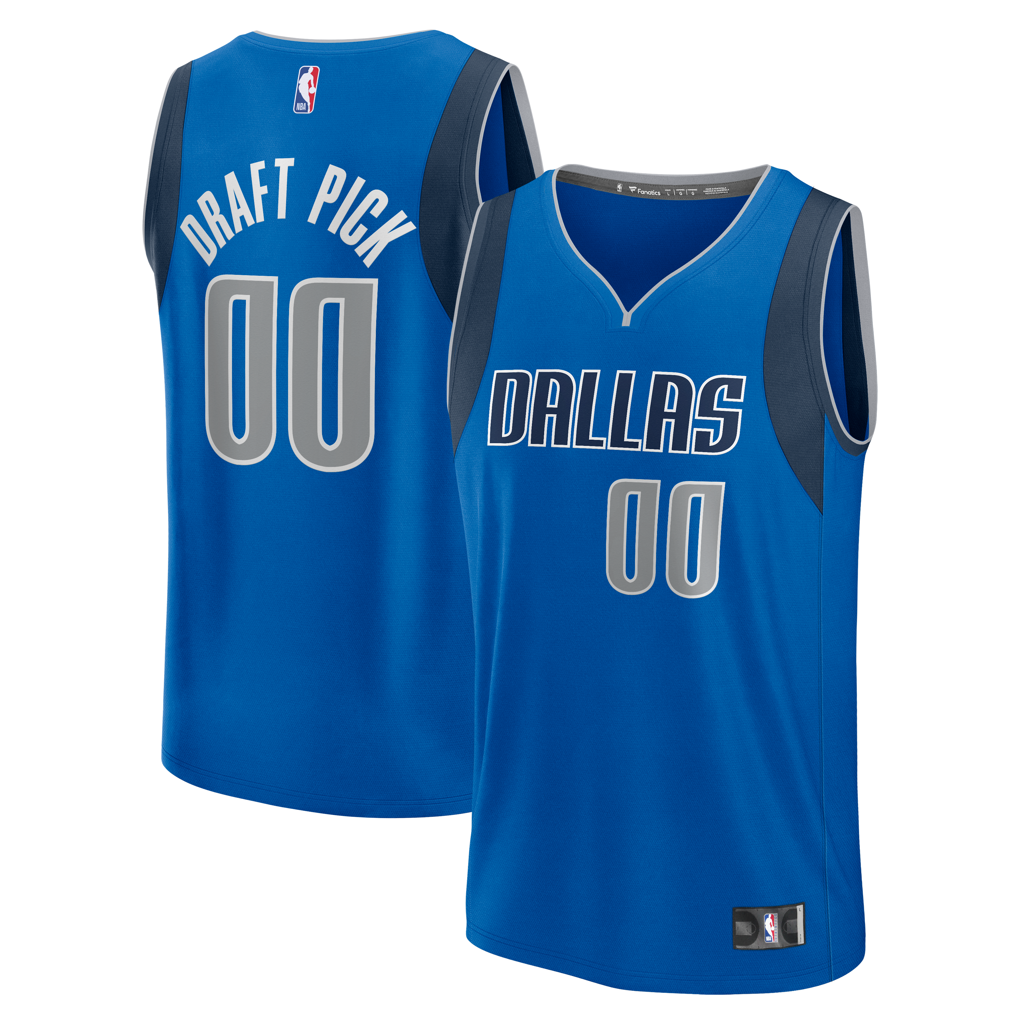 Men's Fanatics Morez Johnson Jr. Blue Dallas Mavericks 2026 NBA Draft First Round Pick Fast Break Jersey - Icon Edition