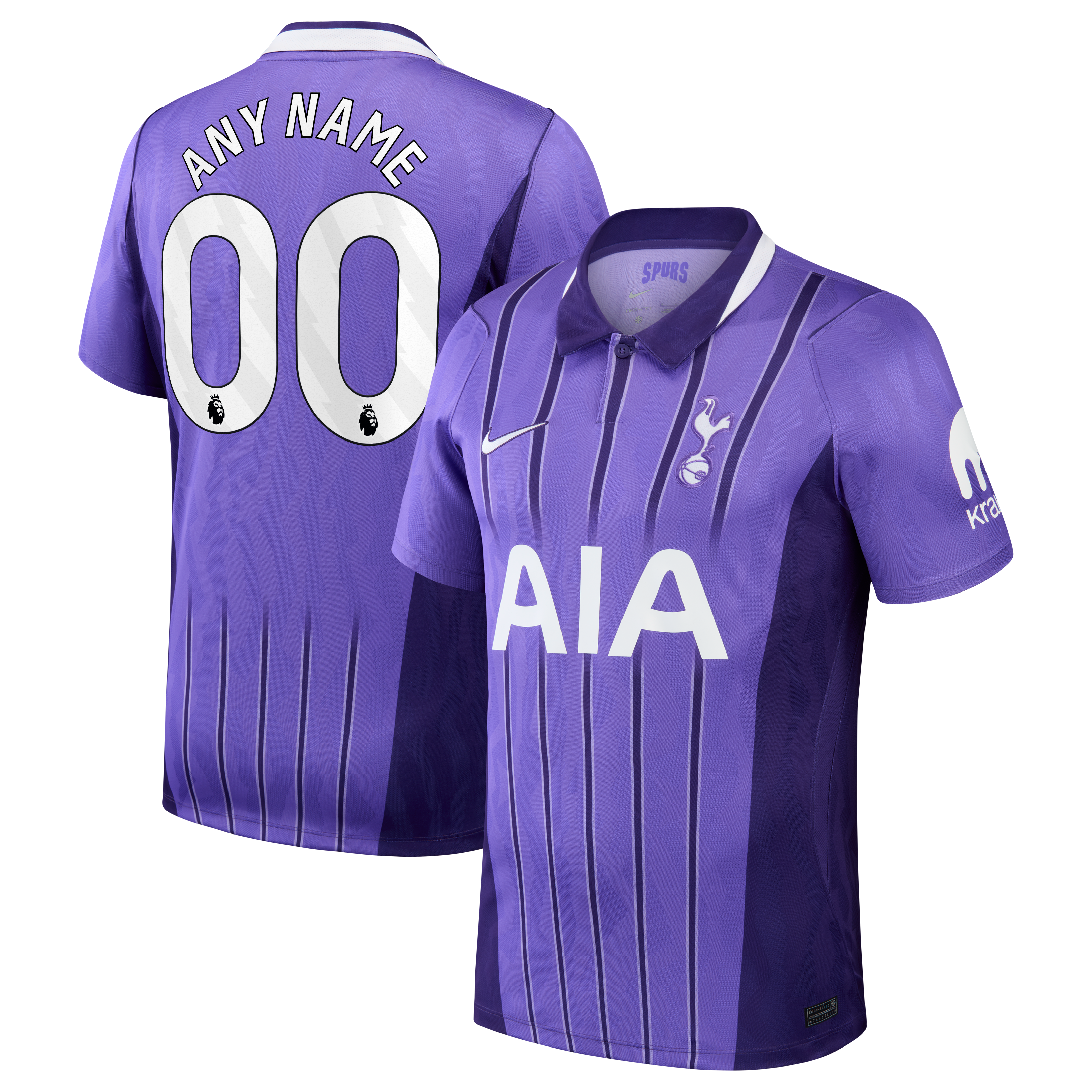 Men's Nike Purple Tottenham Hotspur 2026/27 Third Stadium Replica Custom Jersey
