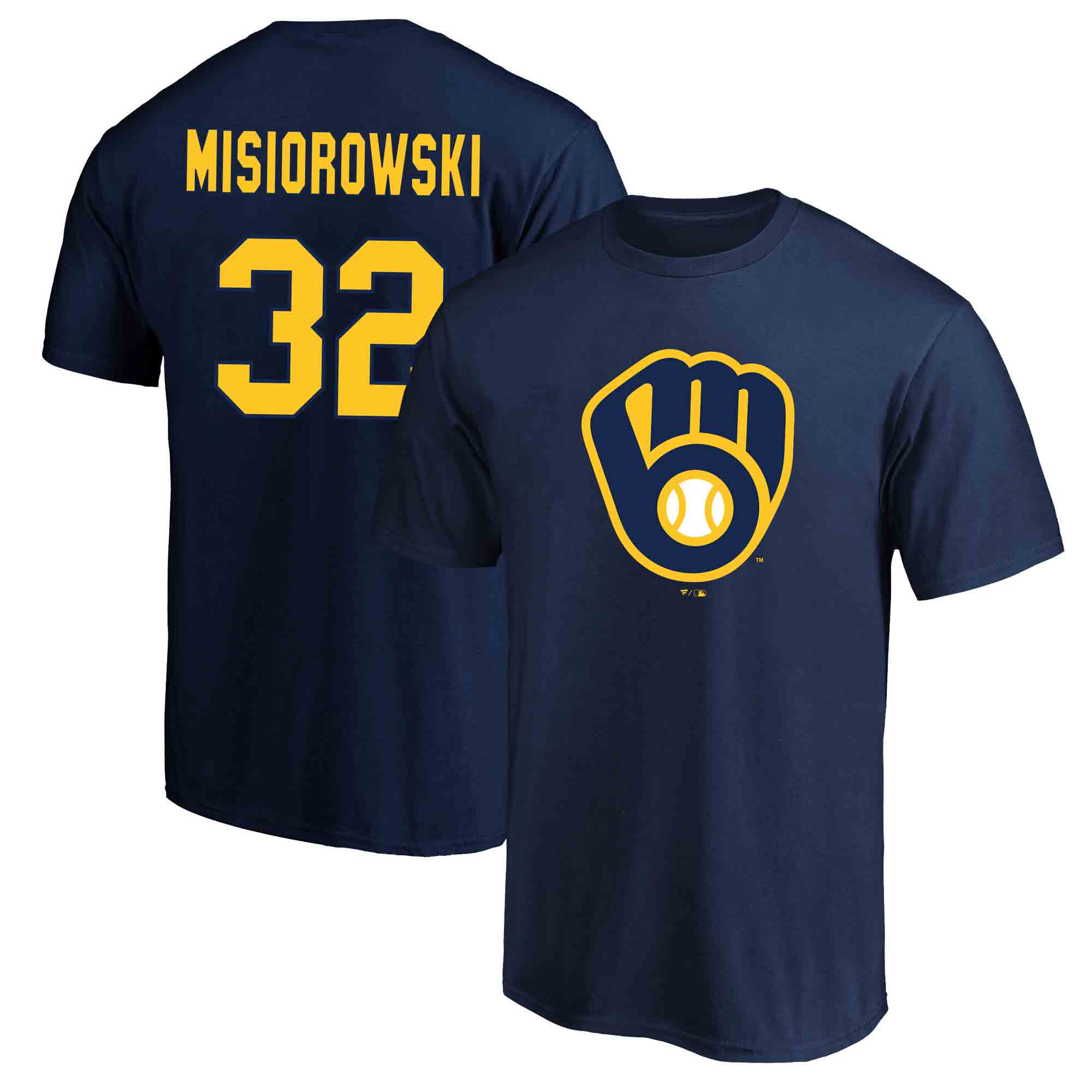 Men's Fanatics Jacob Misiorowski Navy Milwaukee Brewers Big & Tall Name & Number T-Shirt