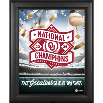 Oklahoma Sooners 2026 NCAA Baseball Men's College World Series Champions Framed 13" x 16" Collage