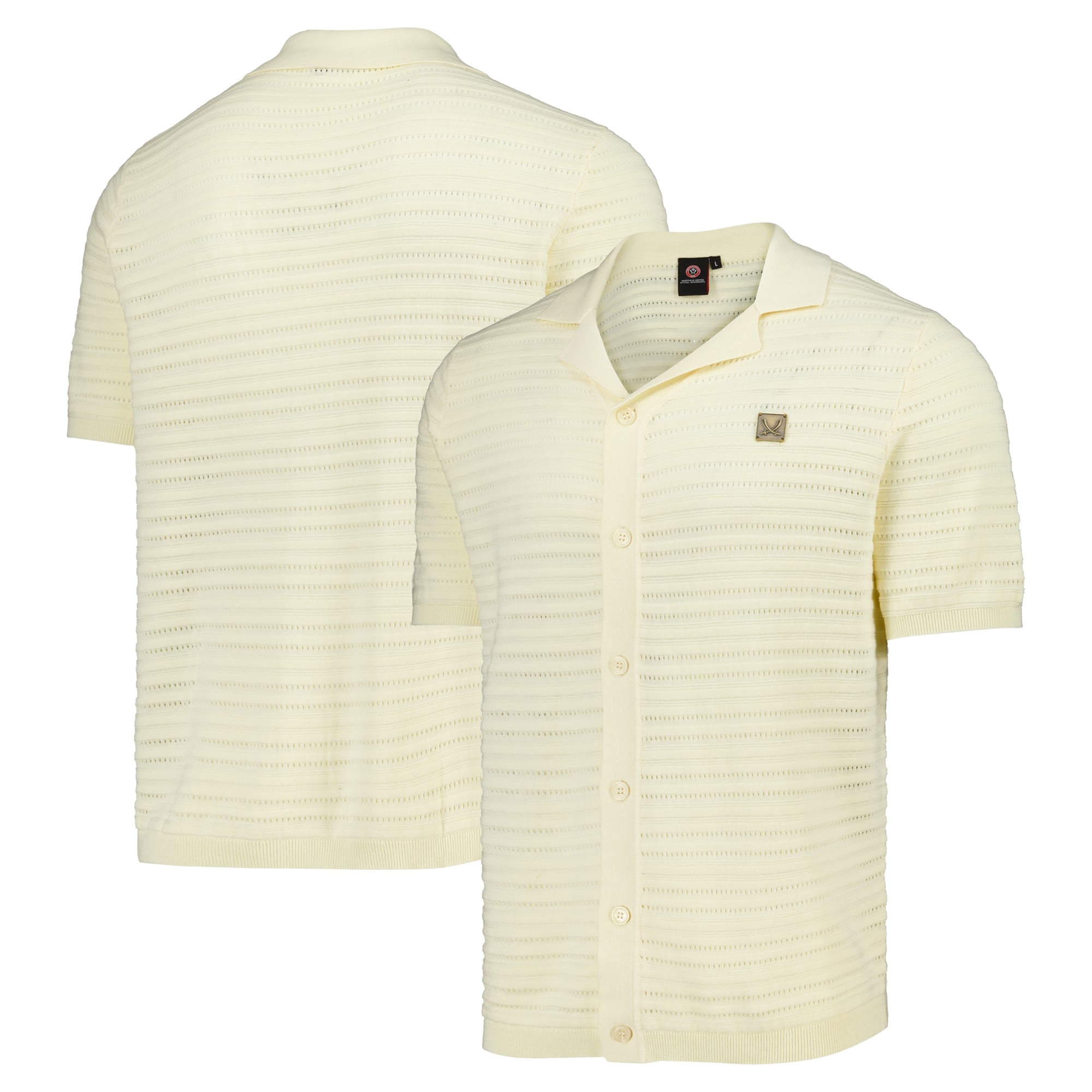Sheffield United Textured Patch Shirt - White - Mens