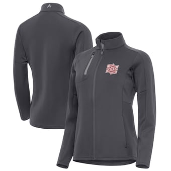 Women's Antigua Pewter Oklahoma Sooners 2026 NCAA Baseball Men's College World Series Champions Generation Full-Zip Jacket