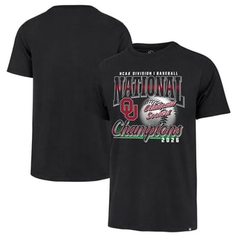 Youth '47  Black Oklahoma Sooners 2026 NCAA Baseball Men's College World Series Champions Franklin T-Shirt