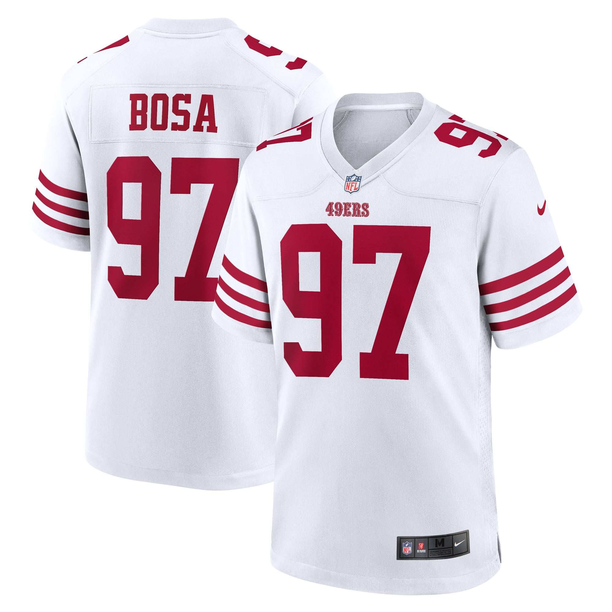 San Francisco 49ers Maglia Gara Nike Game Road - Bianco - Nick Bosa - Uomo
