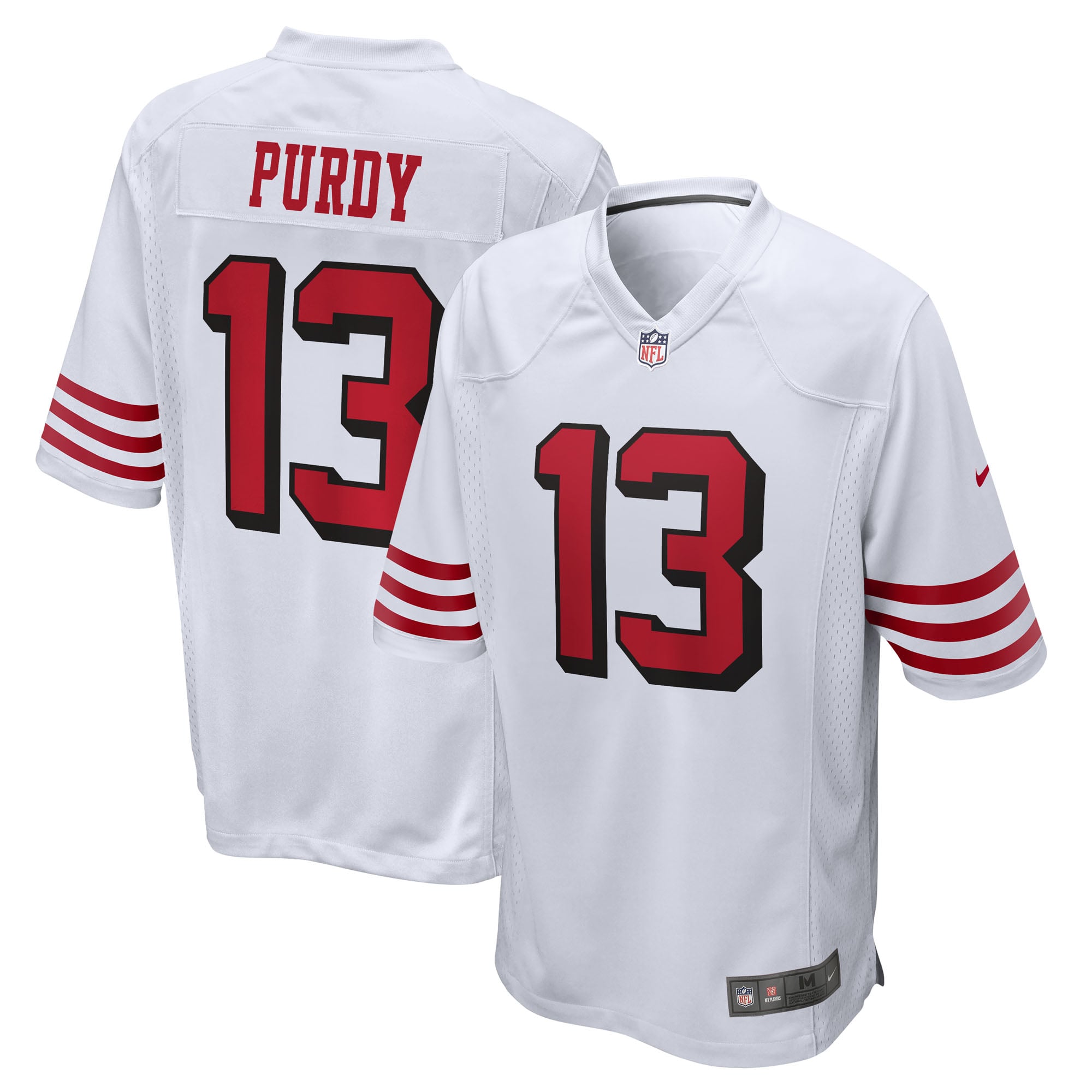 San Francisco 49ers Maglia Gara Nike Game Secondario Alternate - Bianco - Brock Purdy - Uomo