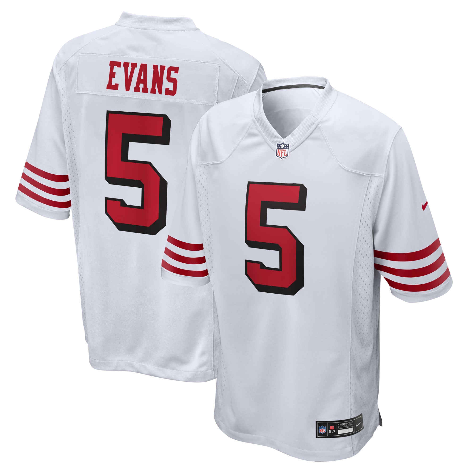San Francisco 49ers Maglia Gara Nike Game Secondario Alternate - Bianco - Mike Evans - Uomo