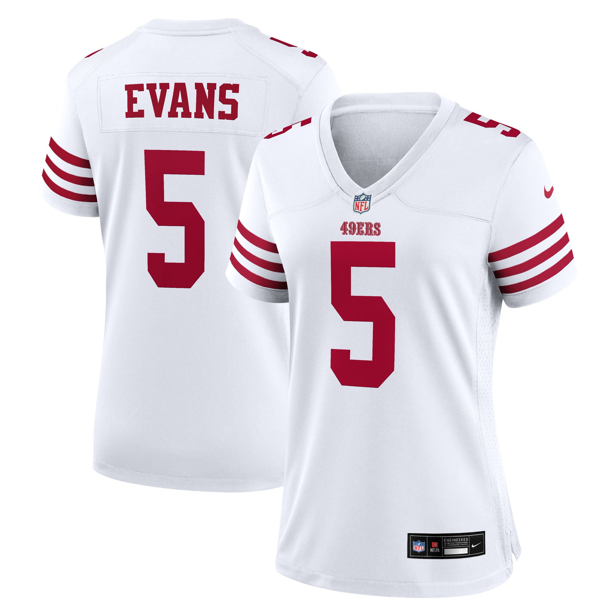 San Francisco 49ers Maglia Gara Nike Game Road - Bianco - Mike Evans - Donna