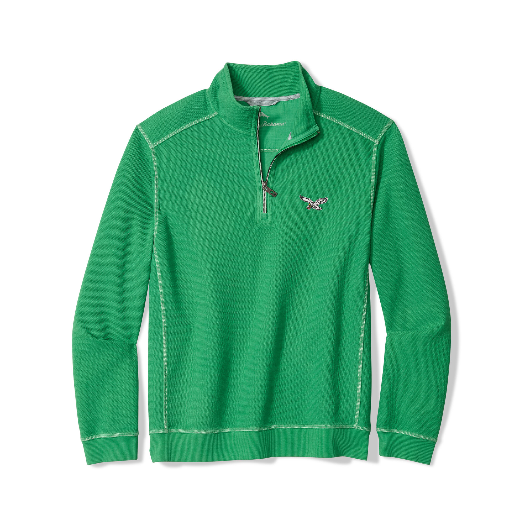 Men's Tommy Bahama  Kelly Green Philadelphia Eagles Sport Tobago Half-Zip Pullover