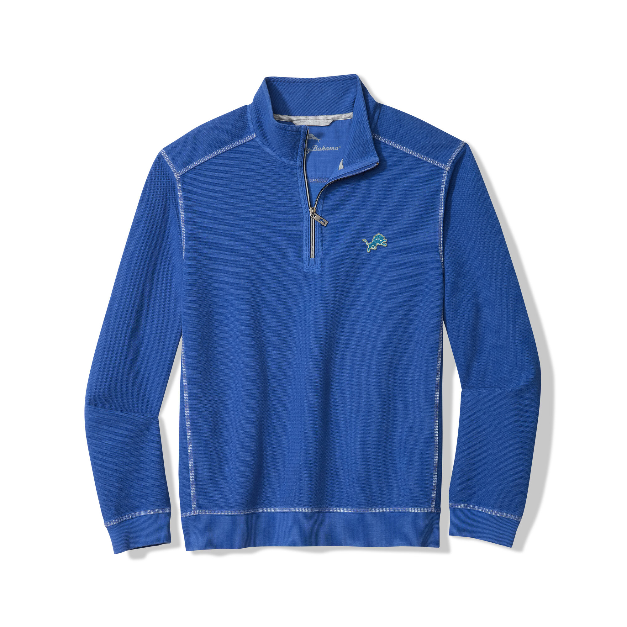 Men's Tommy Bahama  Royal Detroit Lions Sport Tobago Half-Zip Pullover