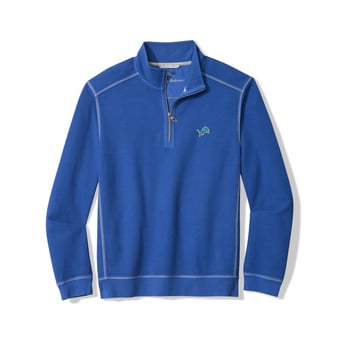 Men's Tommy Bahama  Royal Detroit Lions Sport Tobago Half-Zip Pullover
