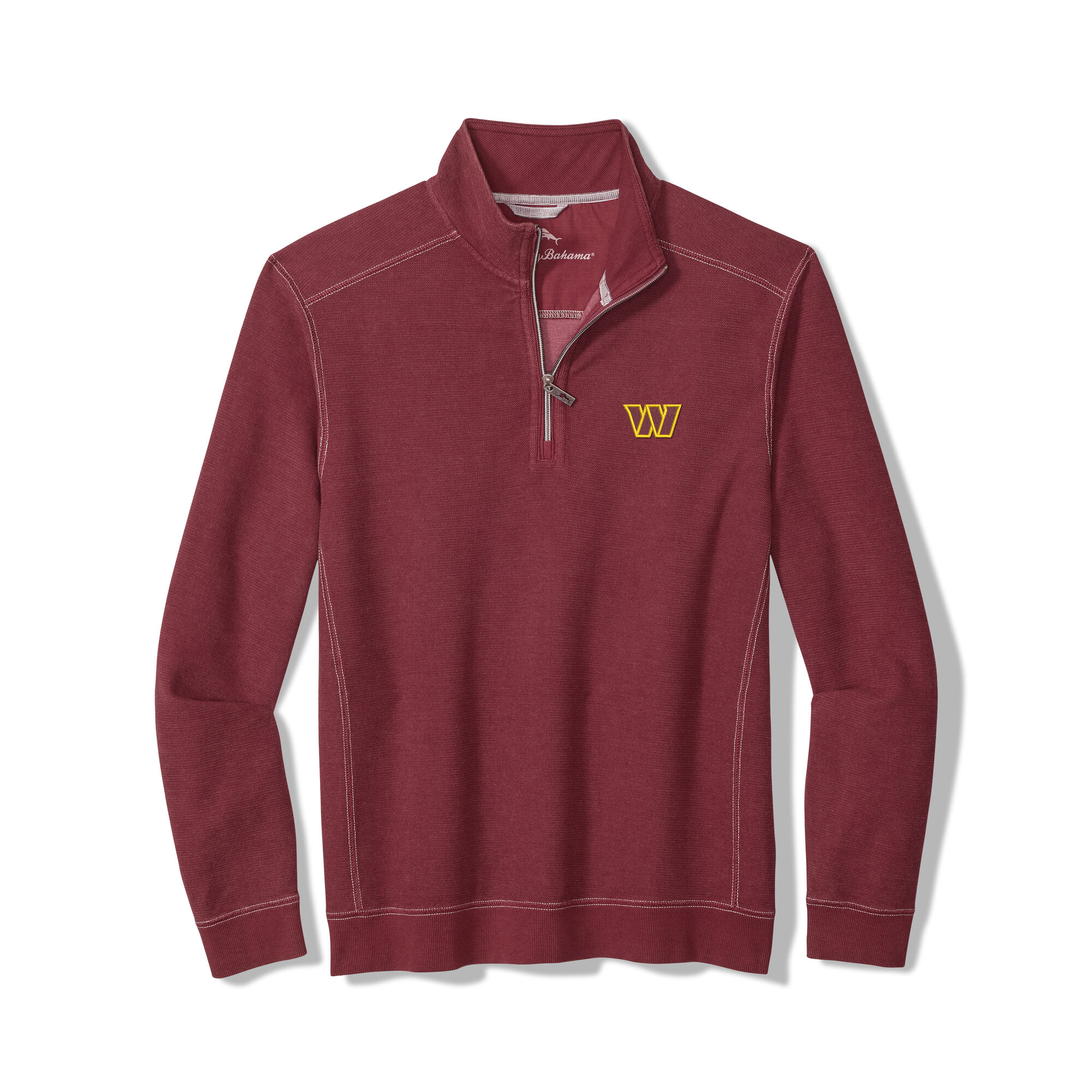 Men's Tommy Bahama  Burgundy Washington Commanders Sport Tobago Half-Zip Pullover