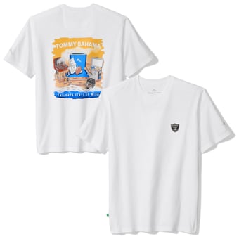 Men's Tommy Bahama White Las Vegas Raiders Tailgate State of Mind T-Shirt
